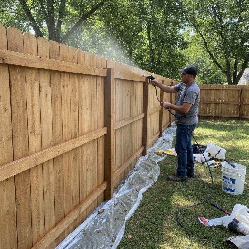 Local Wood Fence Staining Service pros at work