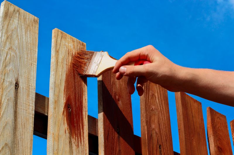 Wood Fence Staining in Spring